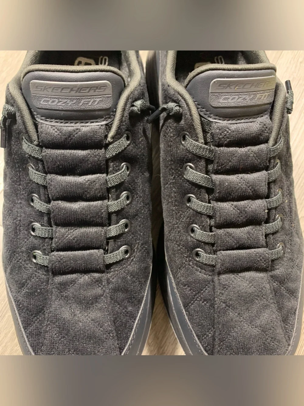 Skechers Slip-ins: Contour Foam - Cozy Fit Cordelux Black NWOT SIZE 8.5